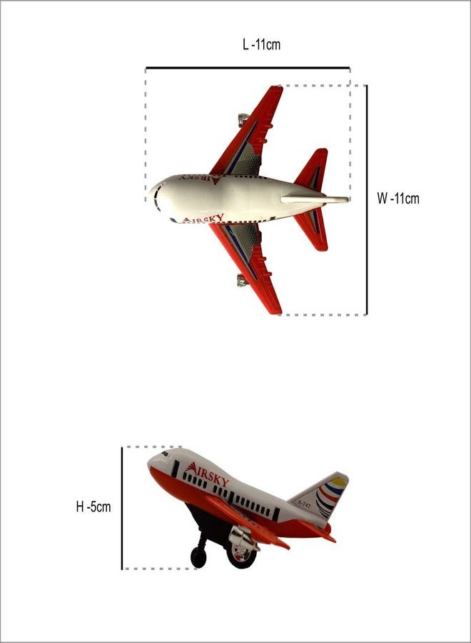 سنتي طائرة نفاثة بلاستيكية صغيرة من طراز A-747 من شركة سنتي تويز، عبوة من قطعة واحدة، متعددة الألوان - Image 2